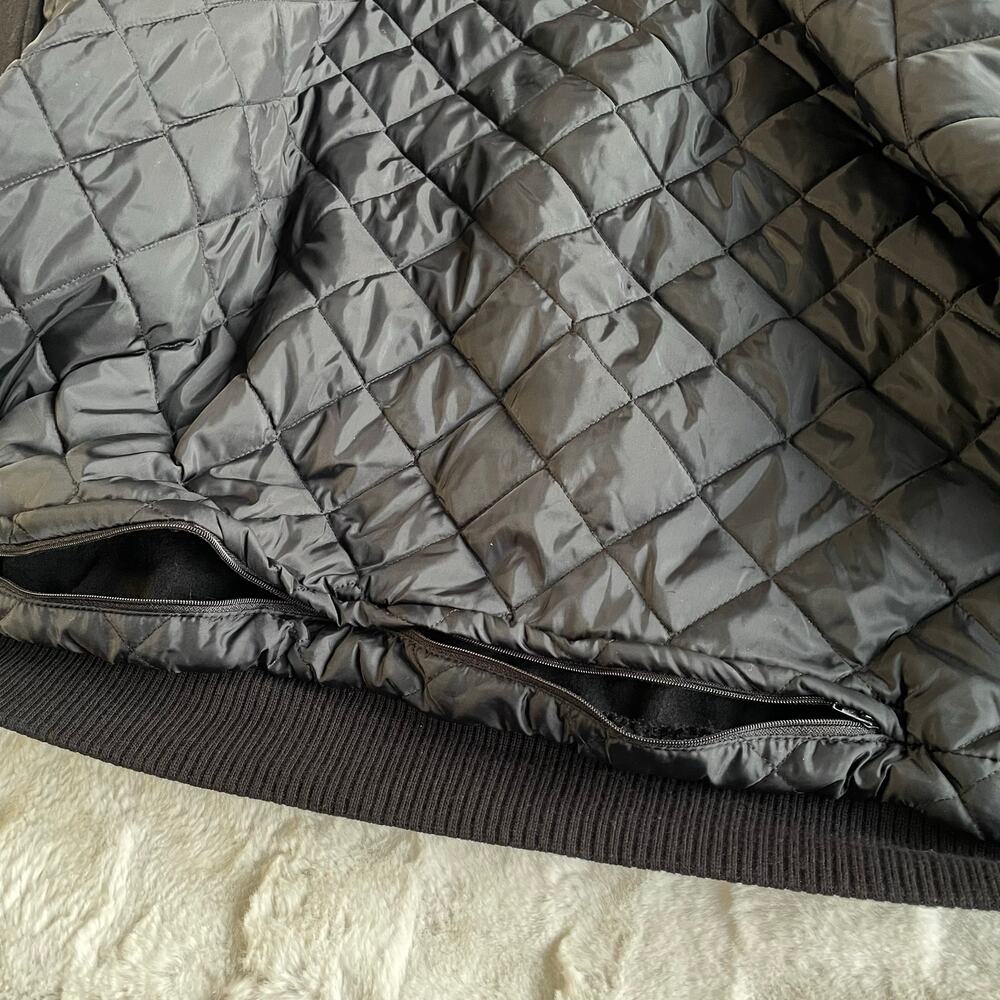 🔥NWOT Vantage Ford Credit Wool Leather Varsity Bomber Jacket Quilt Lined Sz 2XL - Picture 9 of 16